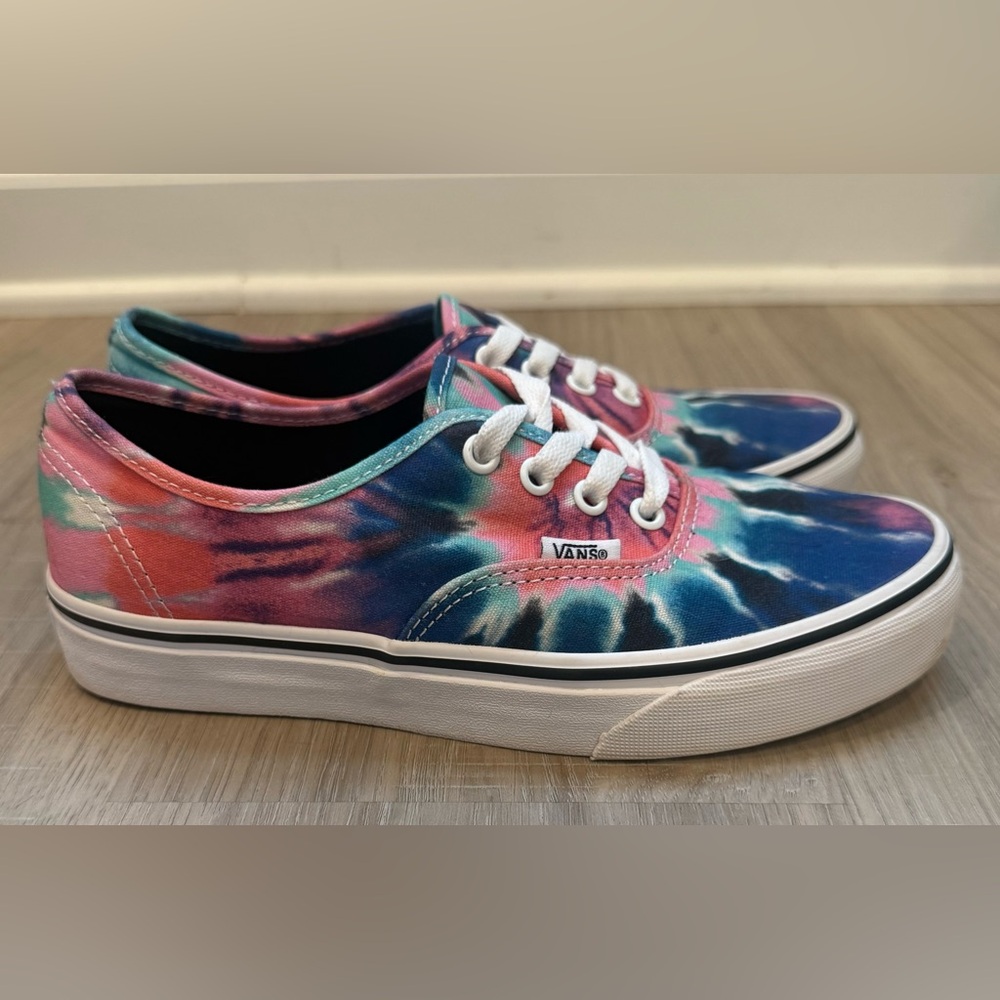 Vans Authentic Tie Dye Multicolor Canvas Sneakers Women’s 7 Men’s 5.5